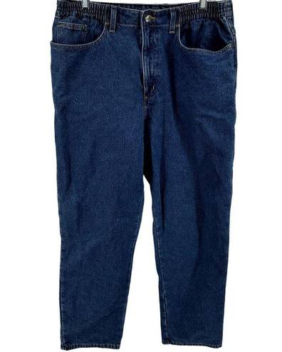 L.L.Bean  Double L Jeans Ultra High-Rise Elastic Waist Tapered Flannel-Lined 16