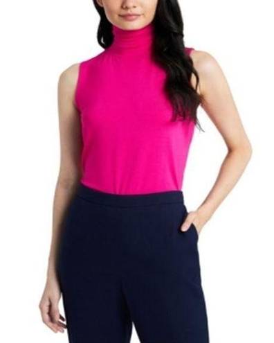 Harper NWT Riley & Rae Women's Pink Sleeveless   Solid Turtleneck Top Size Medium