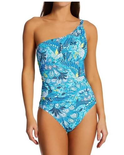 Bleu Rod Beattie New!  One Shoulder Boho Paradise Swim Suit