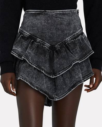 MOTHER Denim NWOT MOTHER Ruffled Denim Mini Skirt