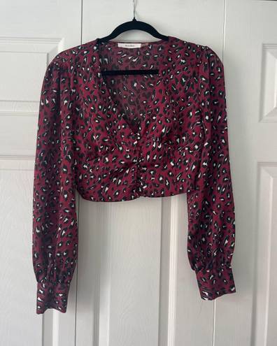 idem Ditto Maroon cheetah Top