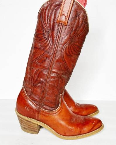 Dingo Vintage  Leather Cowgirl Western Heeled Boots Size 5.5 Women’s