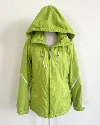 ZeroXposur Women’s Lime Green Long Sleeve Removable Hood Full Zip Jacket Small