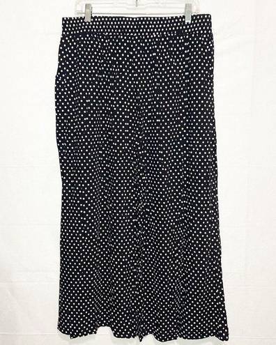 Simply Couture  Polkadot Tie-Waist Palazzo Pants Size 2XL (34x25) Elastic NWT