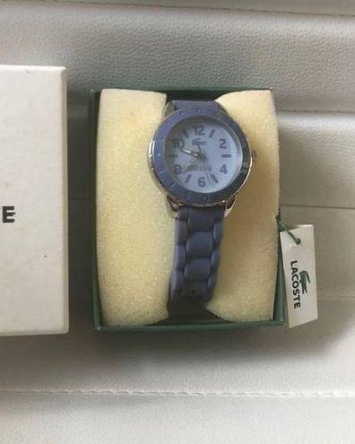 Lacoste  Women’s Rio Blue Purple Silicone Band Watch Round Face