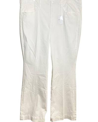 Good American  Good Flare Jeans Leg 5-Pocket Flat Front Denim White 24 NWT