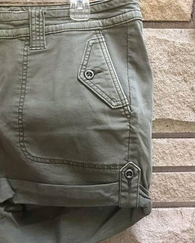 Torrid  Twill Military Utility Shorts Olive Green Cotton 12