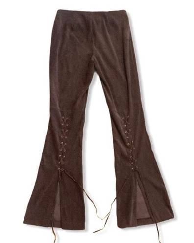 Windsor Brown Suede Lace Up Pants Size 3