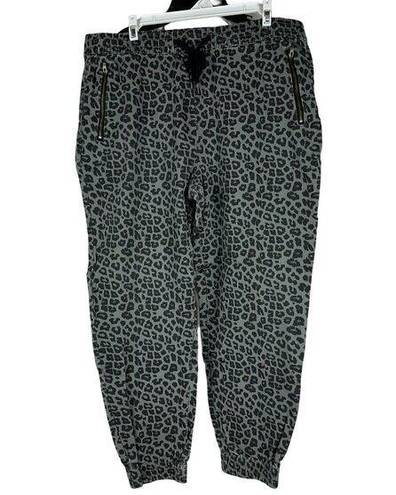 Celebrity Pink  Women's Elastic Waist Cheetah Print Jogger Pants Size XL Gray