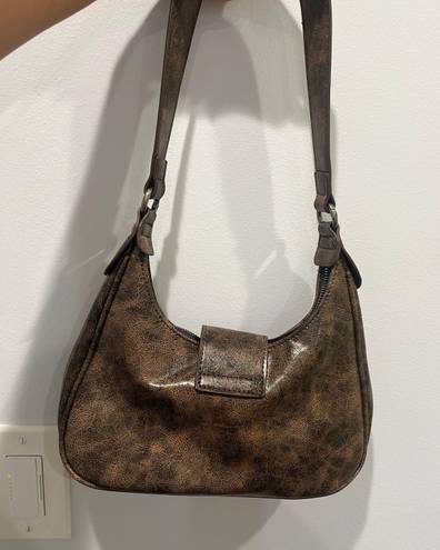 Brown Buckle Shoulder Bag