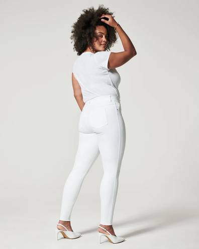 Spanx White Distressed Skinny Jeans