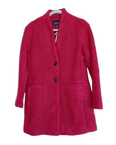 Banana Republic NWT  Knit Collarless Coat Wool Blend Red