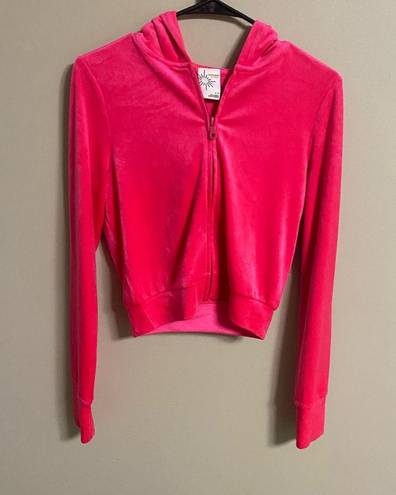 Aerie Offline  Velour Track Suit Size Small New NWT Hot Pink Wide Leg Pants Coat