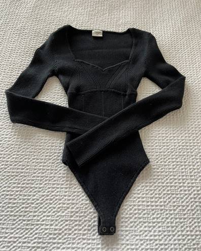 Abercrombie & Fitch Black Long Sleeve Bodysuit