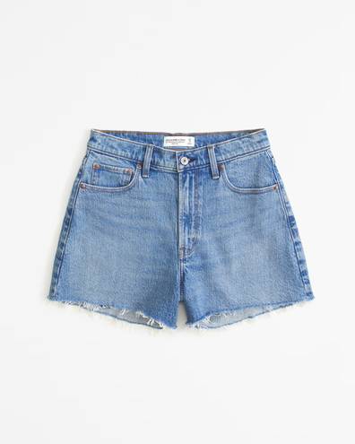 Abercrombie & Fitch High Rise 90s Relaxed Cutoff Jean Shorts