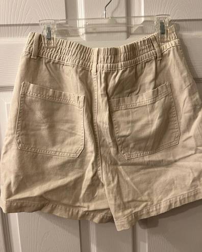 Garage Tan Cinched Waist Cargo Shorts