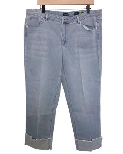 J.Jill  Denim Authentic Fit Cropped Jeans in California Wash Blue Plus Size 16