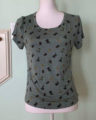 belle du jour  Sage Green Cactus Soft Tee Medium M