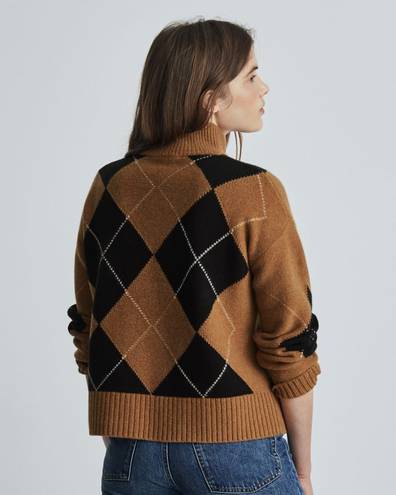 Everlane The Felted Merino Argyle Mockneck Sweater