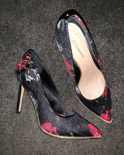 BCBGeneration Floral Lace High Heels