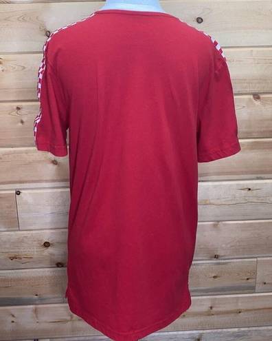 Coca-Cola  Enjoy Coke Red Unisex Checkered Sleeves T-Shirt Small