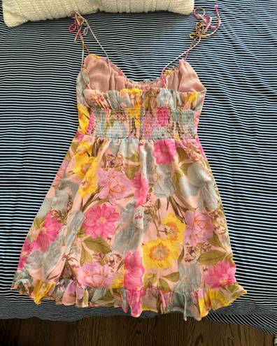 Floral Mini Dress Multi Size M