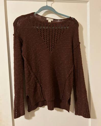 Full Tilt Maroon Knit Sweater