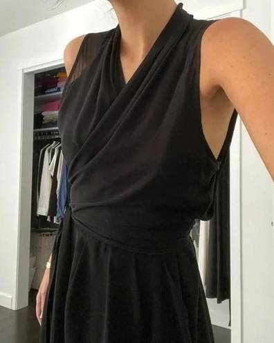 ALLSAINTS Odessa Crossover Waist Tie Dress Black Size S Retail $228