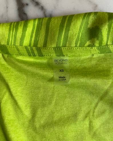 Beyond Yoga Printed Wind Down Pajama Long Sleeve Matcha Green Swirl Lime Green