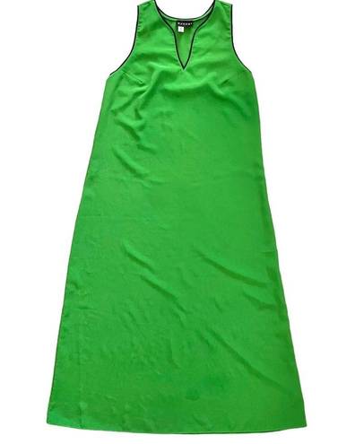 Natori Black Label Vintage Green Sleeveless V-Neck Racerback Kaftan Maxi Dress