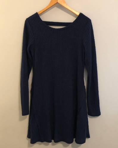 Alya Navy Blue Sweater Dress