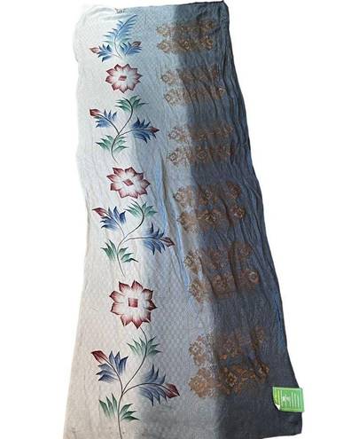 Handloom House silk floral stole scarf wrap