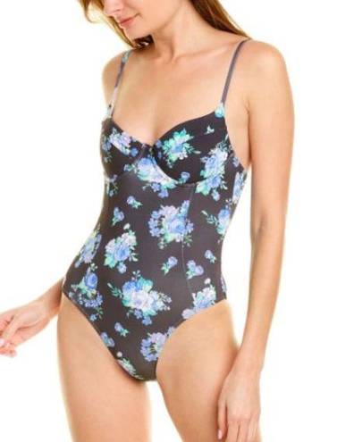 We Wore What NWT  UNDERWIRE ONE-PIECE SWIMSUIT BLACK MULTI