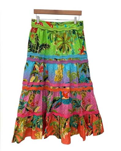 Farm Rio EUC  Ombré Forest Midi Skirt Size Medium Retails $225