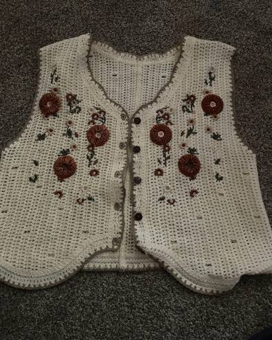 Plato’s Closet Vintage Flower Vest Multi Size L