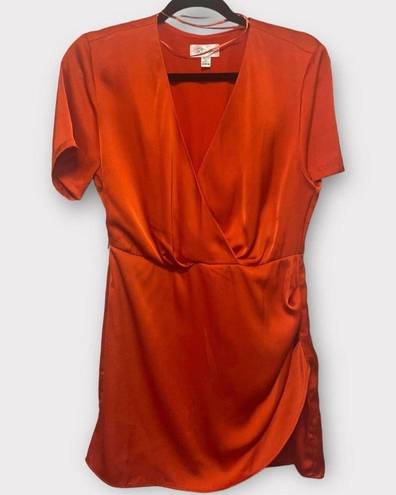 RD Style  Poppy Satin Faux Wrap Dress Size Medium