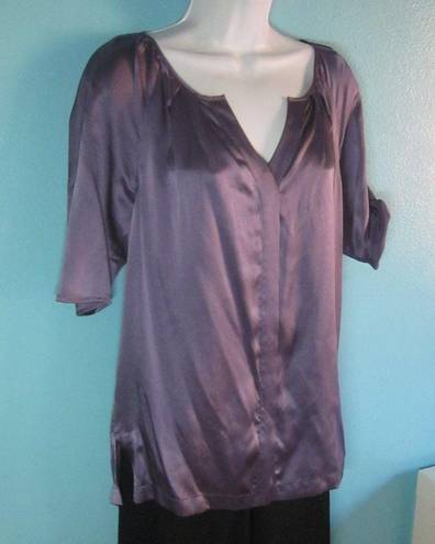 W By Worth Silk Worth Top Womans Purple Silk Blouse LP