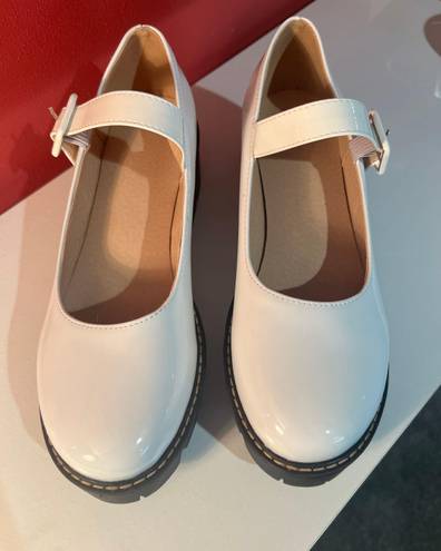 White Platform Mary Janes Size 8