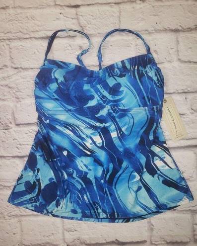 Parker NEW Peyton &  Women's Size Small Blue Tie Dye 2pc Tankini Swimsuit Set