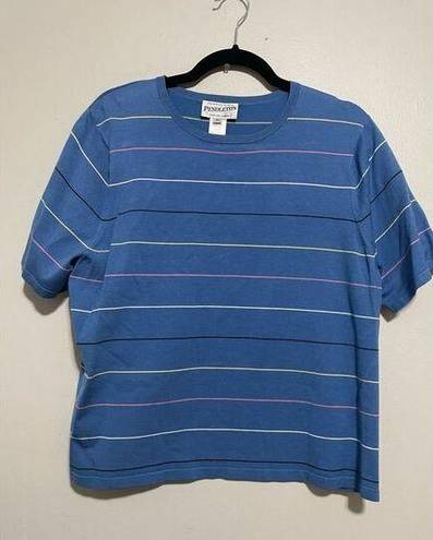 Pendleton  striped silk blend short sleeve tee size XL