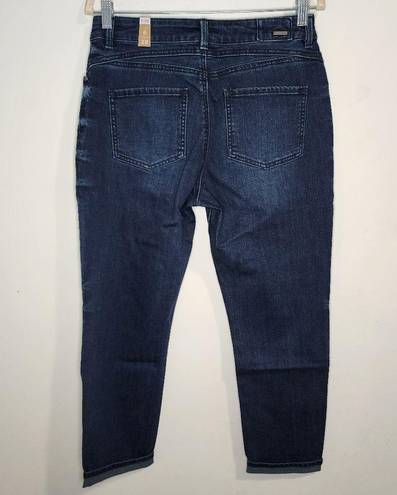 prAna NWT  Buxton Deep Blue Wash Denim Boyfriend Women 6 Organic Cotton Jeans