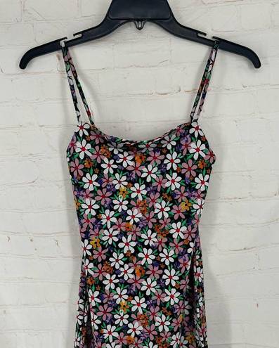 ZARA  Square neck floral mini dress S