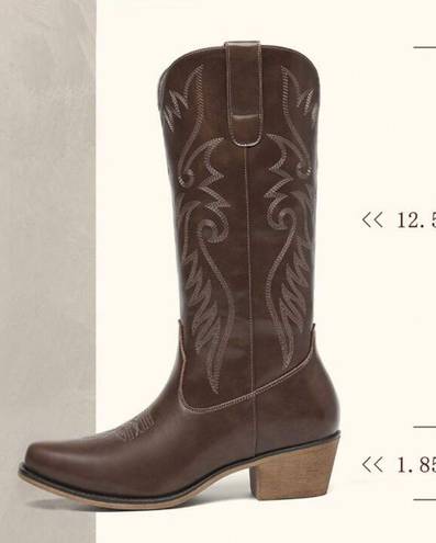 Brown Cowboy Boot Size 11