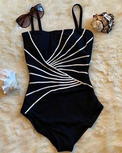 Boston Proper NEW  GOTTEX Black White One Piece Swim Suit | 8