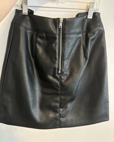 H&M Black Leather Skirt