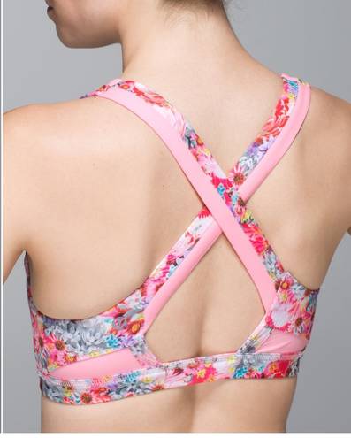 Lululemon Run Stuff Your Bra II Flowabunga Multi Bleached Corral Bra 4