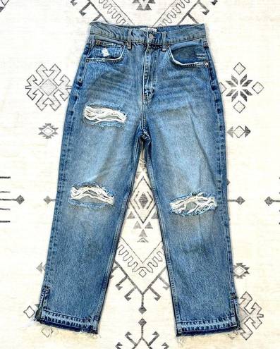 We The Free  x Free People Lita Distressed Straight Leg Jeans