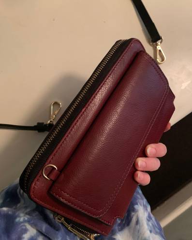 Tommy Hilfiger Never Used Maroon Leather Small Functional Purse