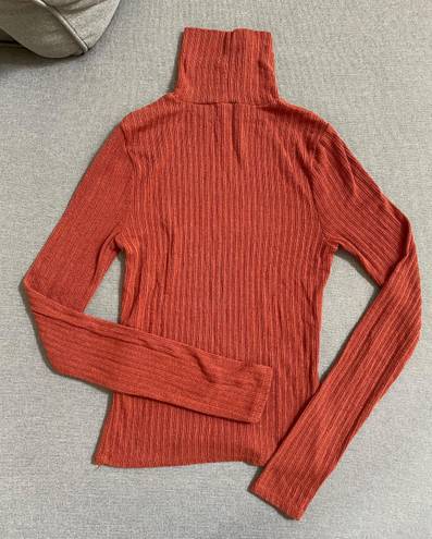 Timing Burnt Orange Turtleneck