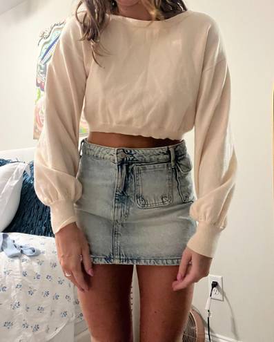 Forever 21 Cream Cropped Sweater